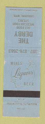 Matchbook Cover - The Derby Mexican Food Shoshoni WY BLUE