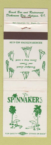 Matchbook Cover - Spinnakers Dickerson Bay Antigua  WEAR