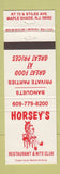 Matchbook Cover - Horsey's Restaurant Nite Club Maple Shade NJ