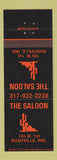 Matchbook Cover - The Saloon Rushville IN