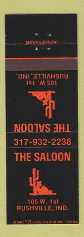 Matchbook Cover - The Saloon Rushville IN
