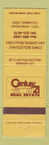 Matchbook Cover - Century 21 Real Estate  Chris Bouzounis Jim Owens Columbus OH