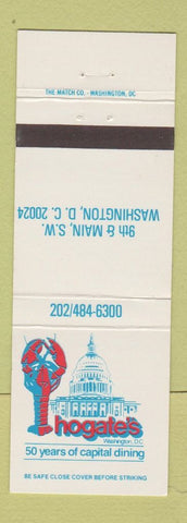 Matchbook Cover - Hogate's Restaurant Washington DC lobster