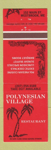Matchbook Cover - Polynesian Village Restaurant Westbrook ME