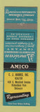Matchbook Cover - AMICO Insurance CJ Harris Richardson Park DE