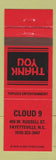 Matchbook Cover - Cloud 9 Fayetteville NC