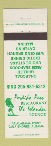 Matchbook Cover - Perdido Pass Restaurant Gulf Shores AL