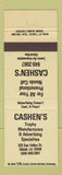 Matchbook Cover - Cashen's Advertising Promotional Items Slidell LA