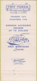 Matchbook Cover - First Federal Savings Lancaster PA 30 Strike