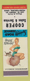 Matchbook Cover - Cooper Sales and Service Perrysburg OH pinup SAMPLE