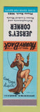 Matchbook Cover - Jersey's Corner  pinup SAMPLE