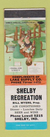 Matchbook Cover - Shelby Recreation Shelby IN
