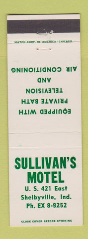 Matchbook Cover - Sullivan's Motel Shelbyville IN