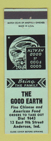 Matchbook Cover - Good Earth Chinese Restaurant Anderson IN