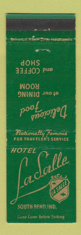 Matchbook Cover - Hotel LaSalle South Bend IN