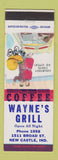 Matchbook Cover - Wayne's Grill New Castle IN