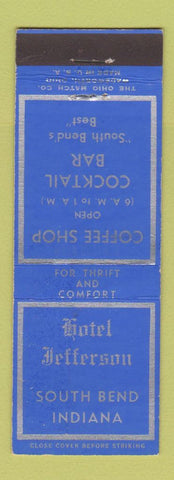 Matchbook Cover - Hotel Jefferson South Bend IN