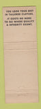 Matchbook Cover - Krausz Tailoring Service South Bend IN