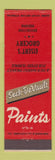 Matchbook Cover - Seck DeVault Paints Eisert's Grocery Brookston IN