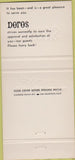 Matchbook Cover - Doro's San Francisco CA 30 Strike