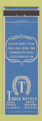Matchbook Cover - Truex Hotels Elkhart IN