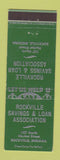 Matchbook Cover - Rockville Savings and Loan Rockville IN
