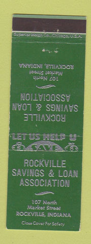 Matchbook Cover - Rockville Savings and Loan Rockville IN