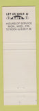 Matchbook Cover - Hammond Steel Workers Credit Union East Chicago IN