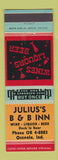 Matchbook Cover - Julius's B&B Inn Osceola IN