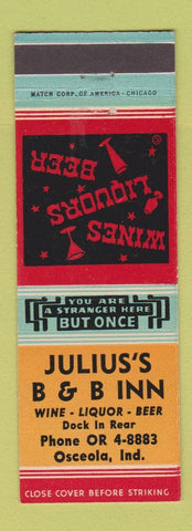 Matchbook Cover - Julius's B&B Inn Osceola IN