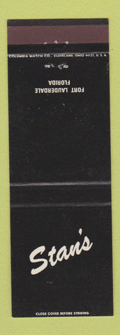 Matchbook Cover - Stan's Fort Lauderdale FL restaurant liquor