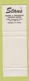 Matchbook Cover - Stan's Fort Lauderdale FL restaurant liquor
