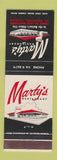 Matchbook Cover - Marty's Restaurant St Augustine FL