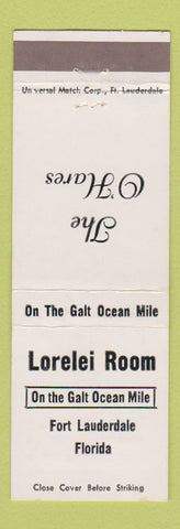 Matchbook Cover - Lorelei Room O'Hares Fort Lauderdale FL