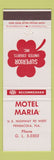 Matchbook Cover - Motel Maria Pensacola FL