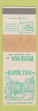 Matchbook Cover - Kapok Tree Clearwater FL Peter Pan Frederick MD