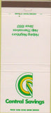 Matchbook Cover - Central Savings Bank Chicago IL 30 Strike