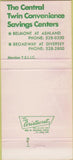 Matchbook Cover - Central Savings Bank Chicago IL 30 Strike