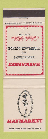 Matchbook Cover - Haymarket Restaurant Statler Hilton New York City hotel girlie