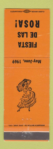 Matchbook Cover - Fiesta De Las Rosa 1969 girlie