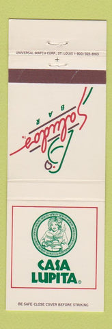Matchbook Cover - Casa Lupita Saludos Bar girlie