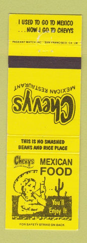 Matchbook Cover - Chevys Mexican Restaurant girlie