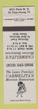 Matchbook Cover - Carmelita's Mexican Restaurant girlie St Petersburg FL WEAR