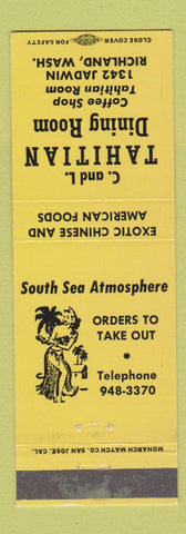 Matchbook Cover - C and L Tahitian Restaurant Richland WA girlie hula