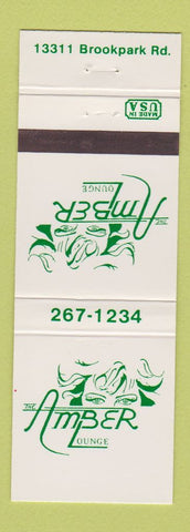 Matchbook Cover - Amber Lounge Brook Park OH strip club girlie