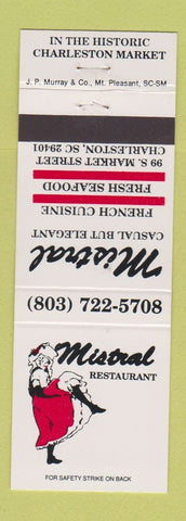 Matchbook Cover - Mistral Restaurant girlie Charleston SC