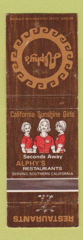 Matchbook Cover - Alphy's Restaurants CA girlie WEAR