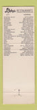 Matchbook Cover - Alphy's Restaurants CA girlie WEAR