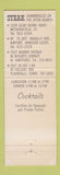 Matchbook Cover - Steak Club girlie Wethersfield Windsor Locks Hartford CT