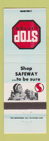 Matchbook Cover - Safeway Grocery Stores Stop Little girlie